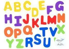 Letras Mayusculas de Goma Eva Adhesiva 50Mm 52U.