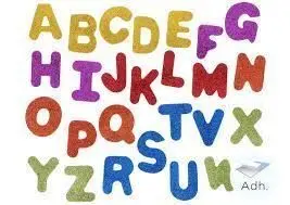 Letras Mayusculas de Goma Eva Adhesiva con Purpurina 50Mm 52U.