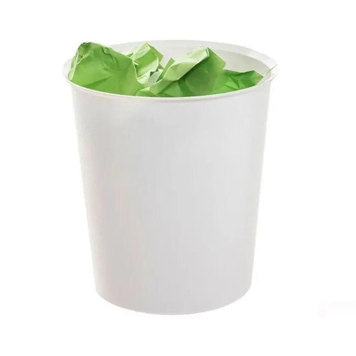 Papelera Plastico 18L Blanco