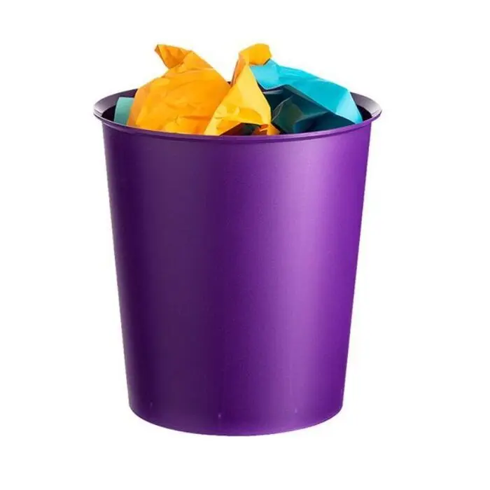 Papelera Plastico 18L Malva