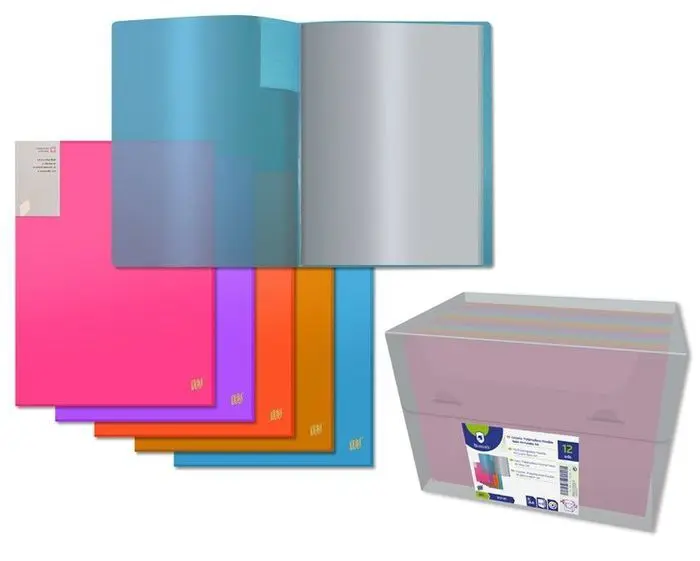 Carpeta A4 40 Fundas Poessa Neon Colores Surtidos