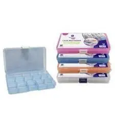 Caja Plastico Multiusos con Departamentos 17. 3X9. 8 Surtida