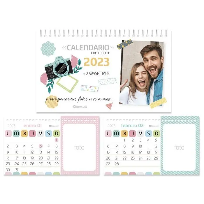 Calendario 2023 con Espacio para Foto +2 Washi Tap