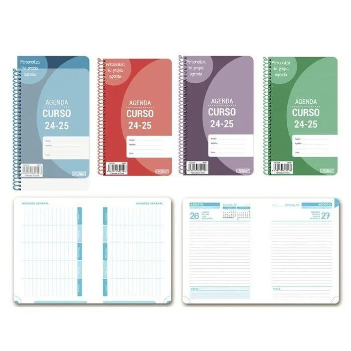 Agenda Escolar 8º D/P 24-25 Pp Colores