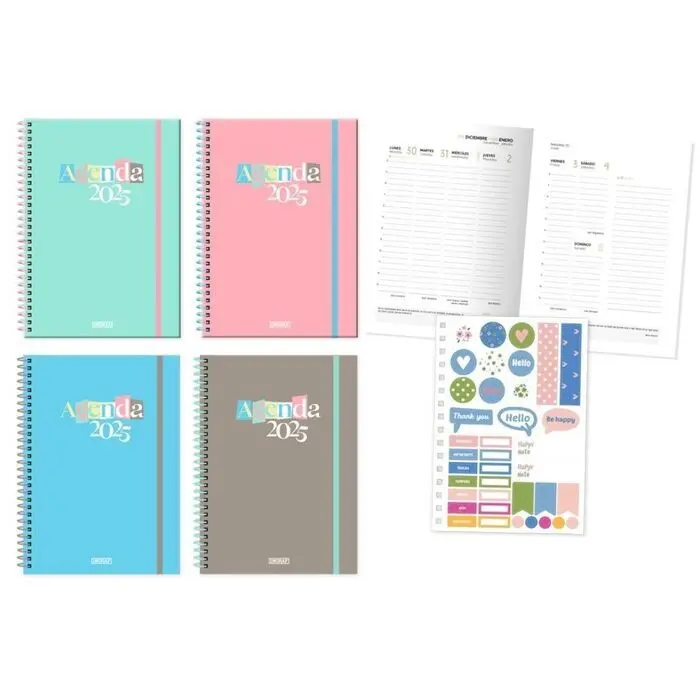 Agenda 2025 S/V 15X21 Pp Colores Lisos Ingraf
