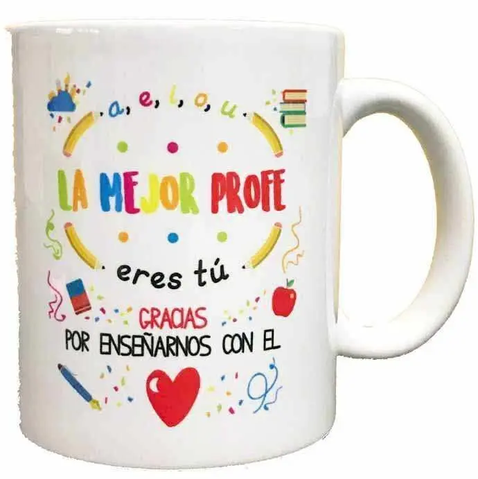 Taza con Mensaje la Mejor Profe Eres tu Gracias