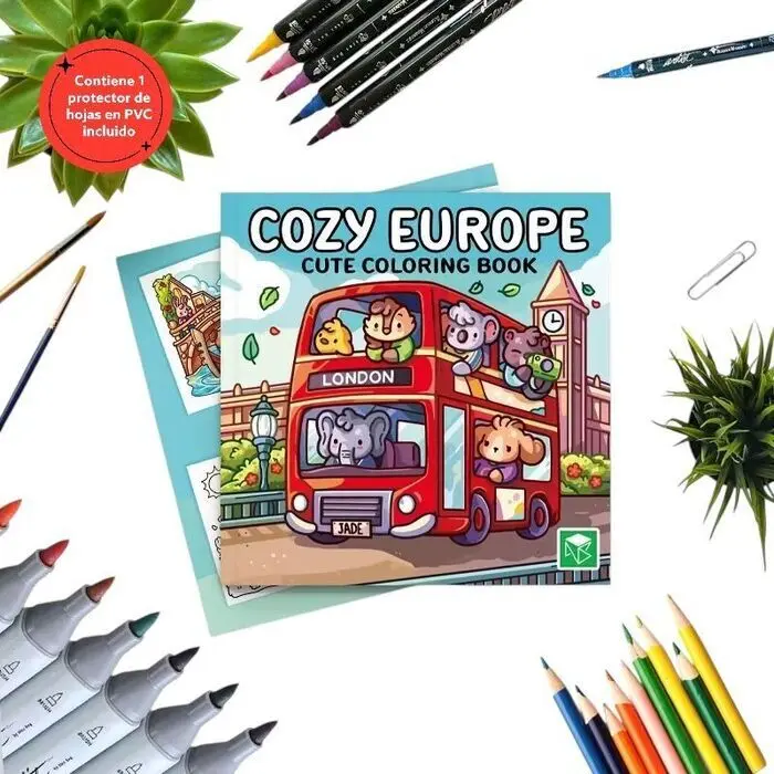 Libro para Colorear Cozy Europe 48 Paginas