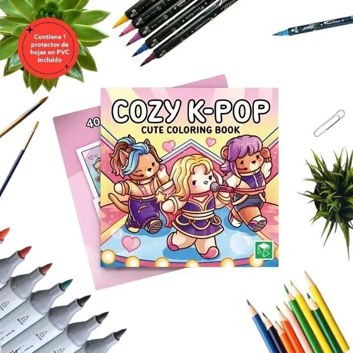 Libro para Colorear Cozy K-Pop 48 Paginas
