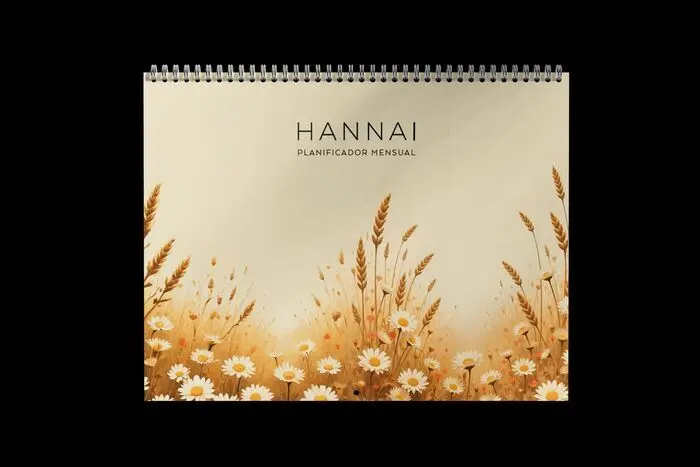 Planificador Mensual Golden Meadows Hannai