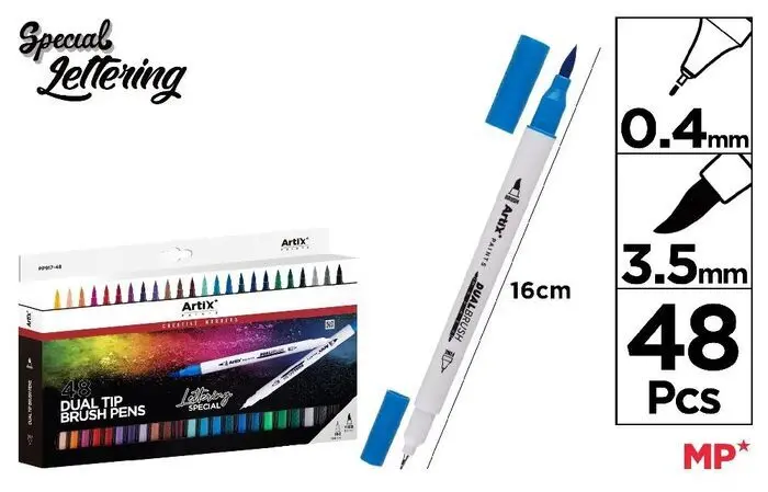 Rotulador Artix Doble Punta Brush + 0,4 Lettering