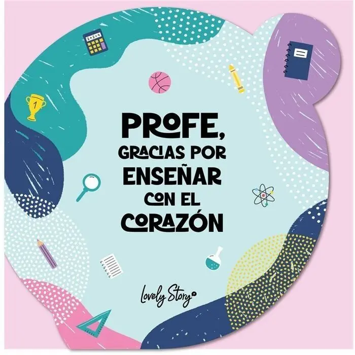 Tarjeta Felicitacion Profe Gracias por Enseñar con Corazon