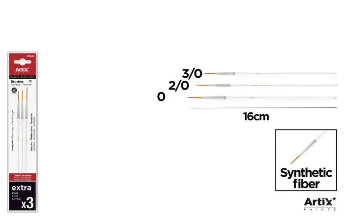 Pincel Extra N0-N2/0-N3/0 3Ud Artix