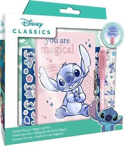 Diario con Boligrafo Magico Stitch Disney
