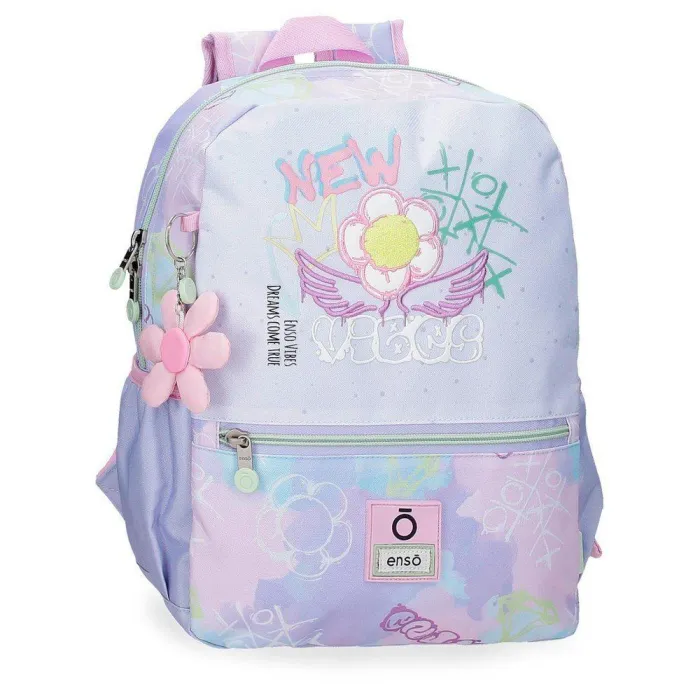 Mochila Infantil Enso New Vibes Lila 32 cm Adapt Carro