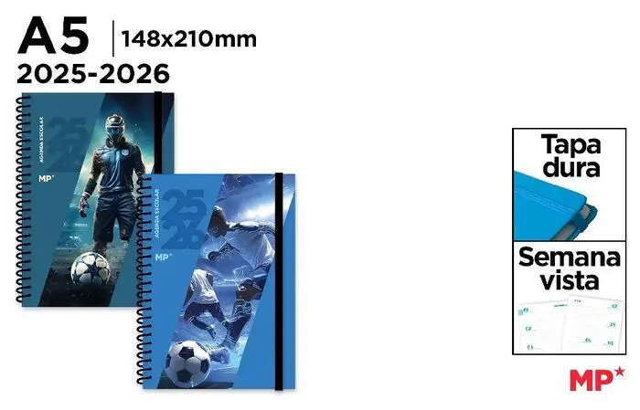 Agenda Escolar 25/26 A5 S/V Td 148X210Mm Futbol Main