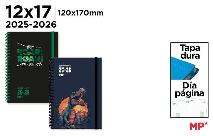 Agenda Escolar 25/26 120X170Mm Td D/P Dinosaurios Main