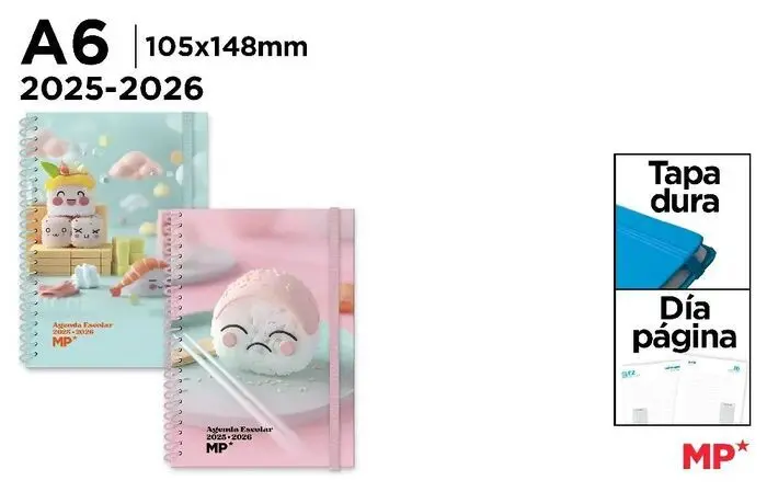 Agenda Escolar 25/26 A6 105X148Mm D/P Td Kawai Dulce