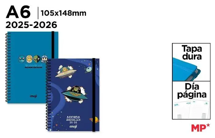 Agenda Escolar 25/26 A6 D/P 105X148Mm Espaciomain
