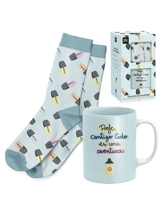 Set Regalo Taza 300Ml con Calcetin T. 38-42 Profe