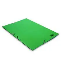 Carpeta Fº Gomas Solapa Verde 500Gr Brillo Carton Plastific