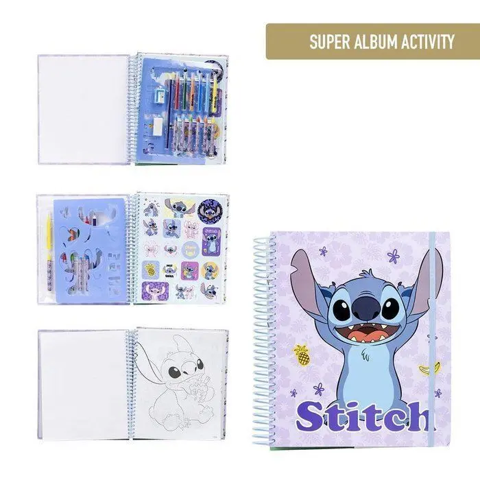 Album Espiral Actividades Coloreable Stitch