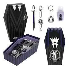 Set de Papeleria Cuaderno + Boli + Accesorios Wednesday