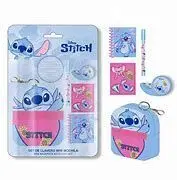 Set Papeleria Mini Mochila Llavero + Accesorios Stitch