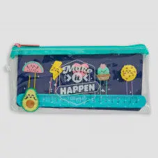 Pencil Case With Set Of Character Clips + Ruler - Make It Happen