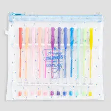 Set Of 12 Coloured Pens - Amazing Things Are Coming