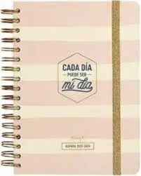 Agenda Wonder 2023-2024 Diaria Rosa - Cada Dia Puede Ser mi Dia