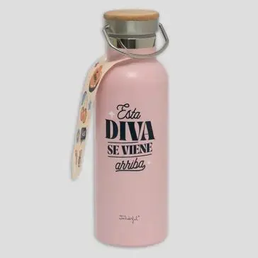 Botella Termica 600Ml Personalizable - esta Diva se Viene Arriba