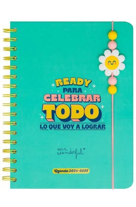 Agenda Escolar Wonder 2024-25 Semanal - Ready para Celebrar Todo lo que Voy a Lograr