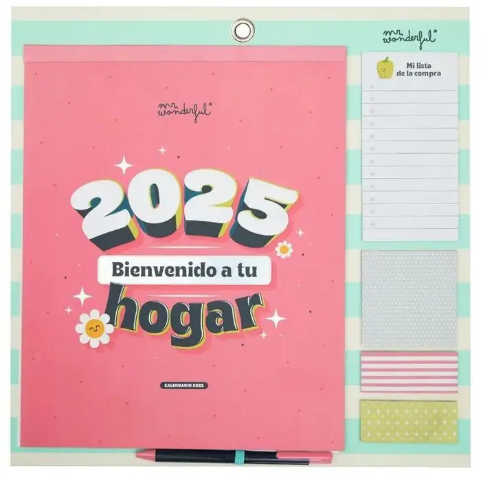 Calendario 2025 Pared Magnetico Bienvenido a tu Hogar