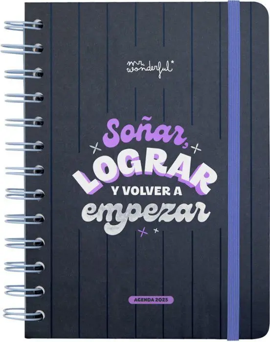 Agenda Wonder Pequeña 2025 Semanal Soñar Lograr y Volver a Empezar