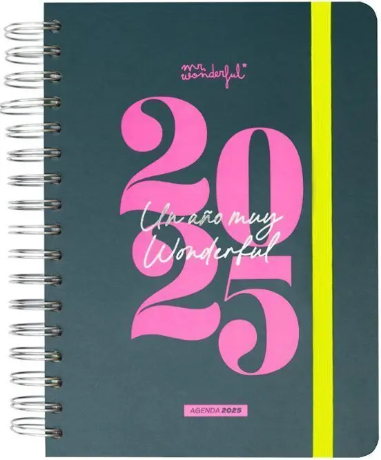 Agenda Office 2025 Diaria un Año Muy Wonderful