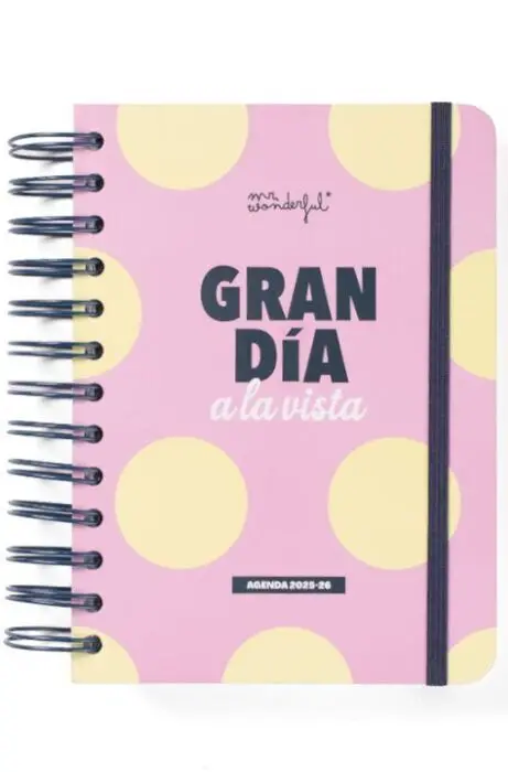 Agenda Wonder Pequeña 2025-26 Diaria - Gran Dia a la Vista