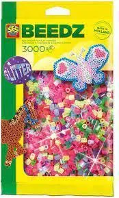 Juego Perlas para Planchar 3000 Piezas Color Purpurina