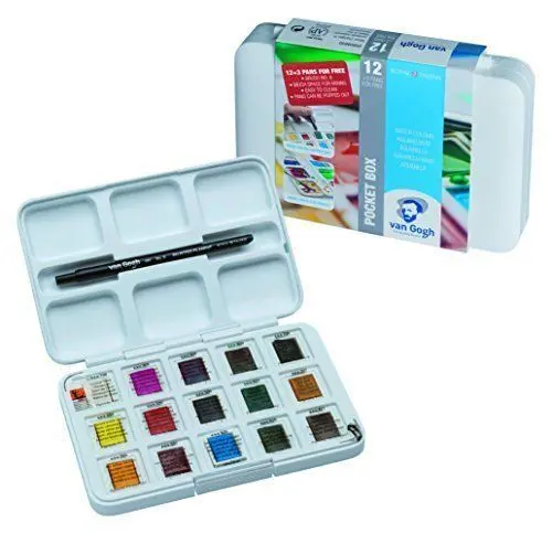 Set Bolsillo Acuarela 15 Colores y Pincel Nº 6