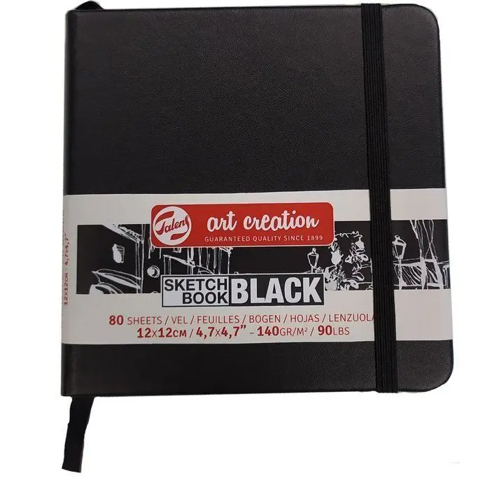 Bloc Sketchbook 12X12 80H 140Gr Papel Negro Art Creation