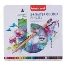 Lapiz Acuarelable Bruynzeel Expression 24 Colores Caja Meta
