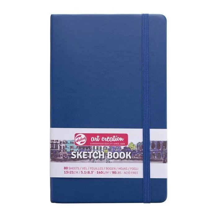 Cuaderno Bocetos 13X21Cm 140G 80 Hojas Azul Marino