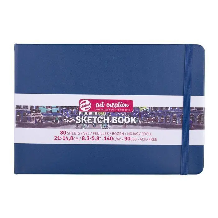 Bloc Sketch Book 21X15 80H 140Grs Azul Marino