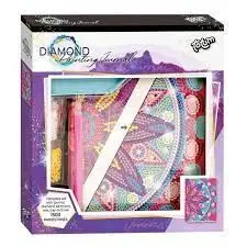 Cuaderno de Pintura Diamantes Mandala de Flores Rosa Media