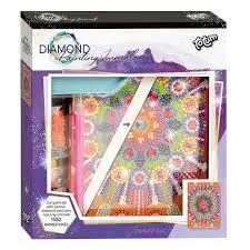 Bloc Pintura Diamantes Mandala Caleidoscopio Media