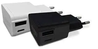 Cargador Plugyu Usb + Usb Cable Negro 2. 4A/5V/110-240W