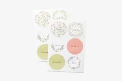 Etiqueta Adh Redondas Citrus Flower 10,8 X 15,5 cm 2Hojas