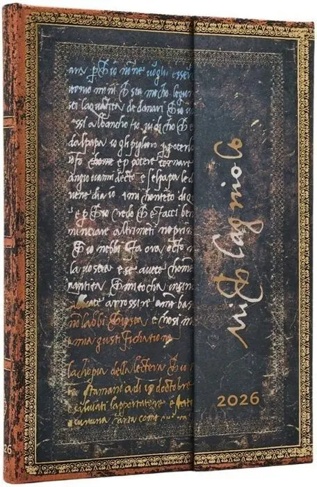 Agenda 2026 Dp 12M Michelangelo Handwriting Midi
