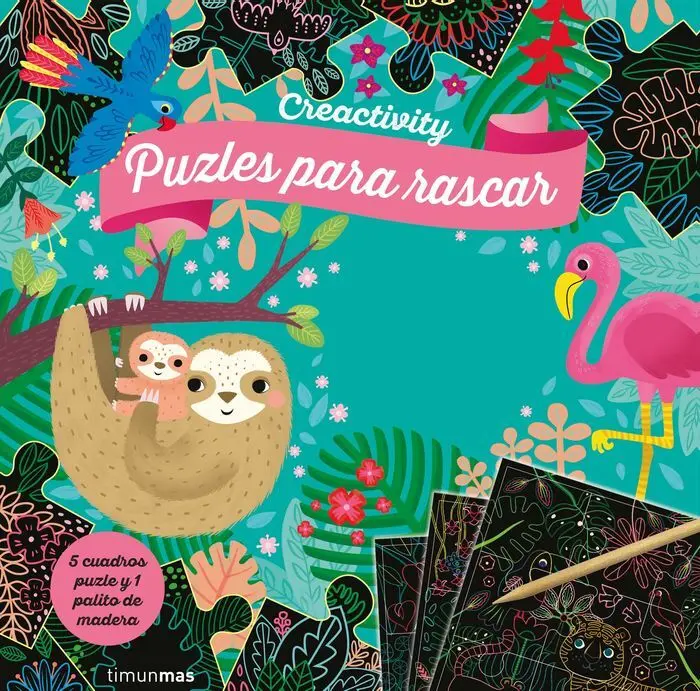 Creactivity Jungla Puzzles para Rascar
