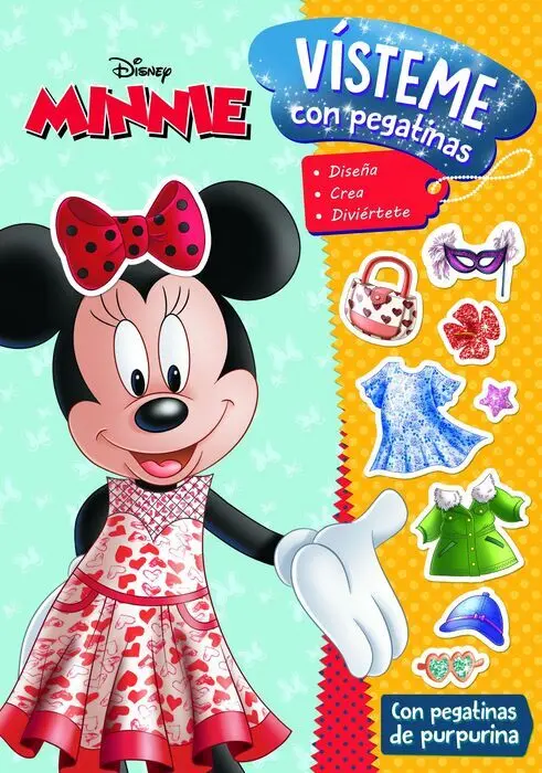 Minnie. Visteme con Pegatinas