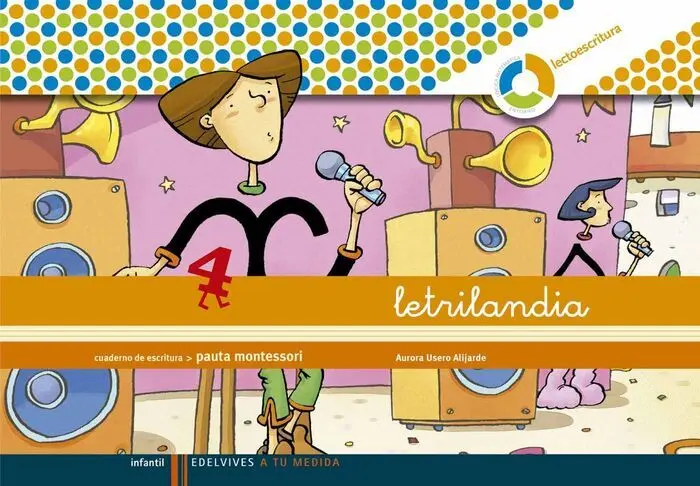 Letrilandia Lectoescritura Cuaderno 4 de Escritura (Pauta Montessori)